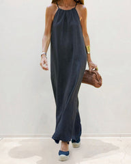 Halter Neck Slit Casual Vacation Dress