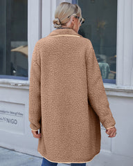 Lapel Irregular Mid -length Double -sided Plush Coat