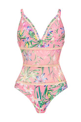 Ruffled Floral-Print One Piece Swimsuit