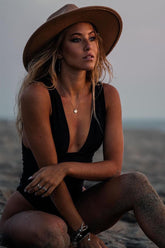 Plunge Ruched High-Leg One Piece Swimsuit - Black