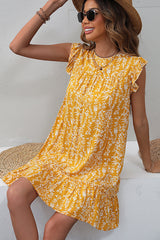 Fashion Printed Round Neck Casual Dress