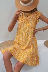 Fashion Printed Round Neck Casual Dress