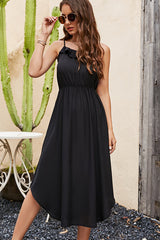 Solid Color Sleeveless Casual Dress