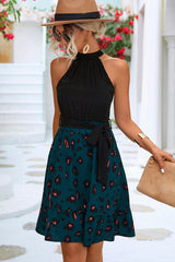 Fashion Printed Patchwork Mini Dress