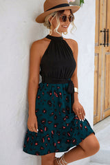 Fashion Printed Patchwork Mini Dress