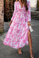 V Neck Long Sleeve Casual Dress