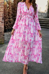 V Neck Long Sleeve Casual Dress
