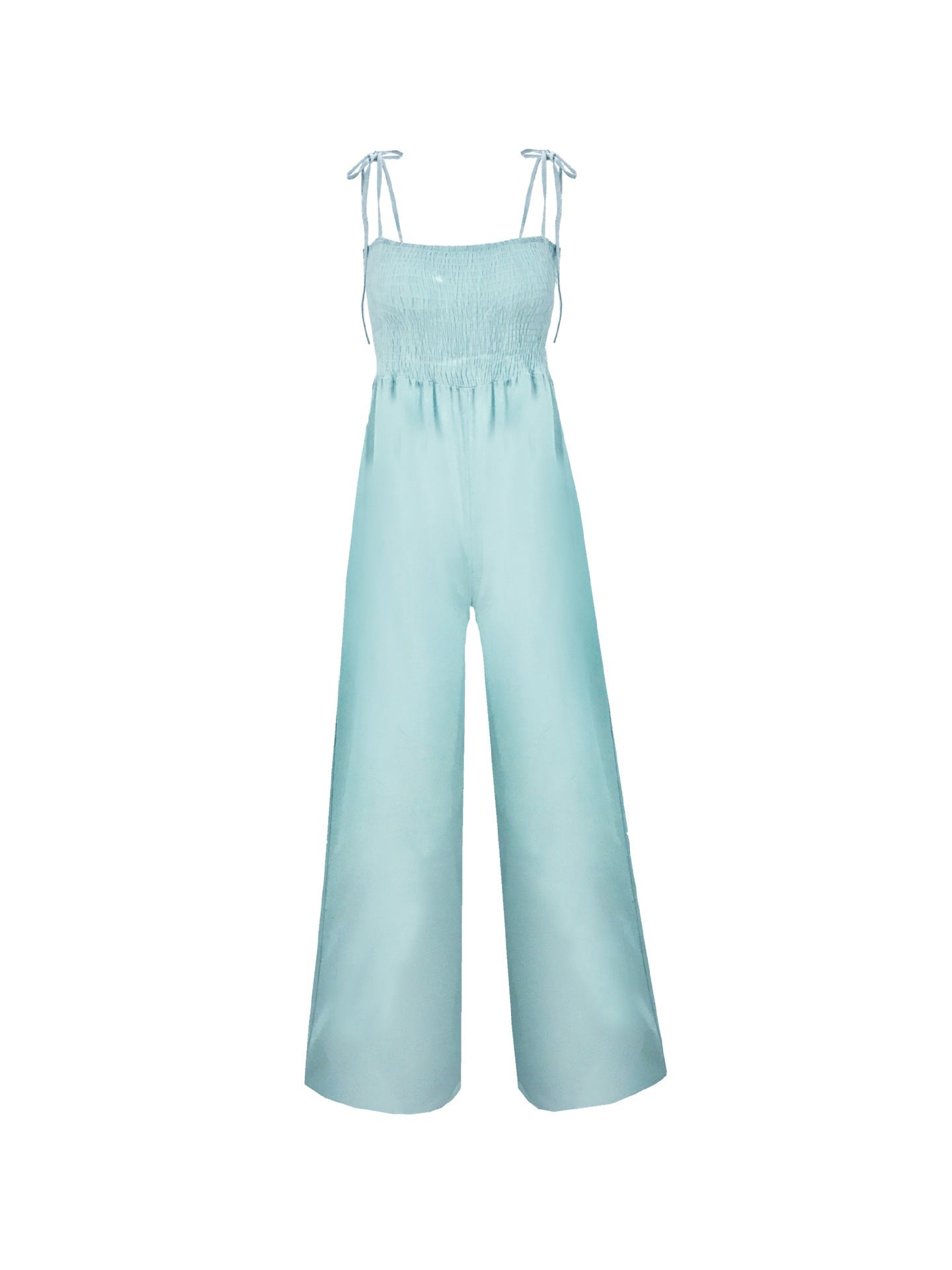 Suspenders Tube Top  Lace-up Jumpsuits Loose Pants