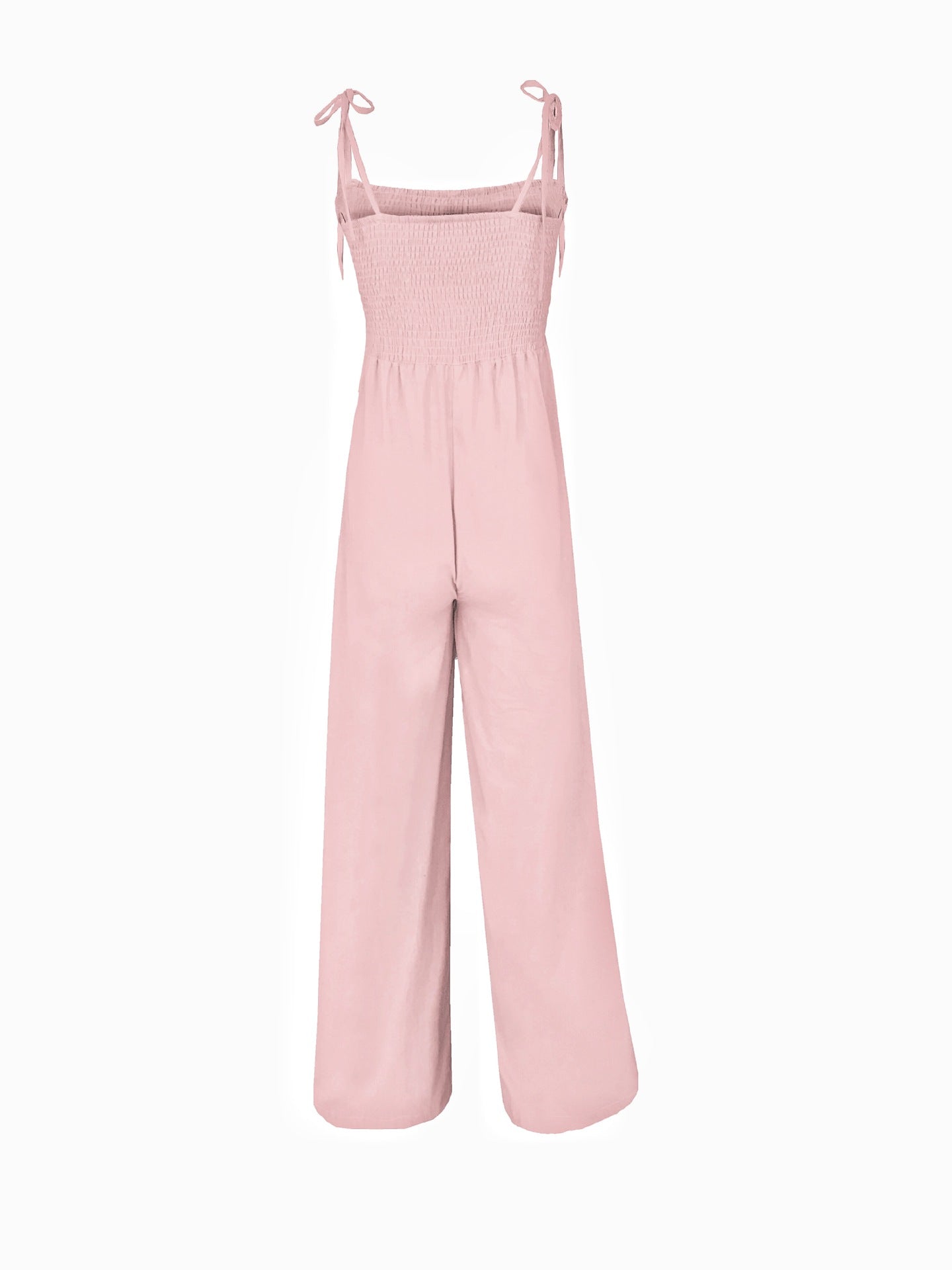 Suspenders Tube Top  Lace-up Jumpsuits Loose Pants