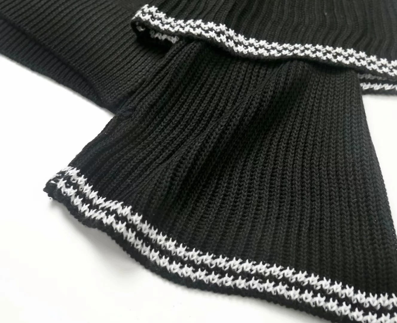 Splicing Hollow-out Flared Sleeve Knit Sweater