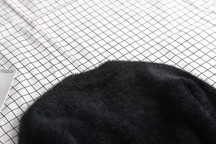 V-neck Single-breasted Knit Moon Shape Crop Tops Cardigans