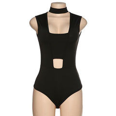 Sleeveless hollow out bodysuit