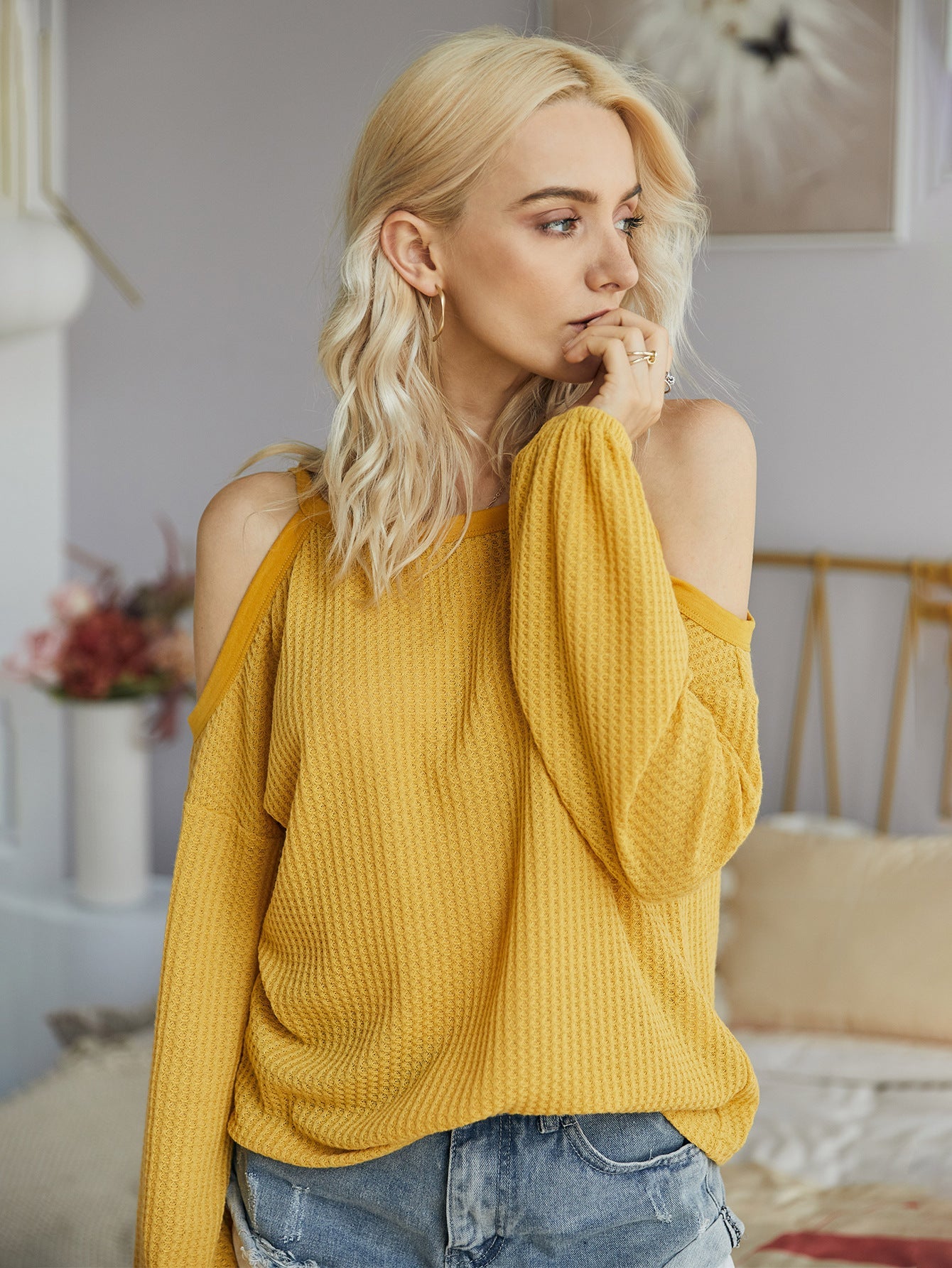 Suspenders One Shoulder Tops Knit Shirt