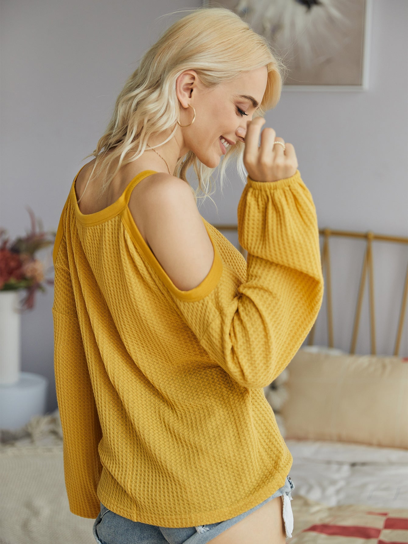Suspenders One Shoulder Tops Knit Shirt
