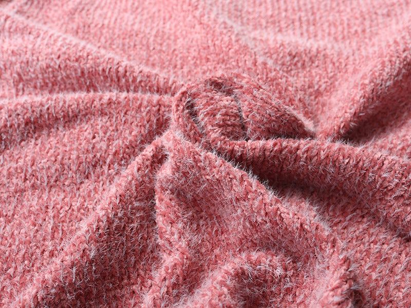V-neck Ruffle Collar Knit Sweaters