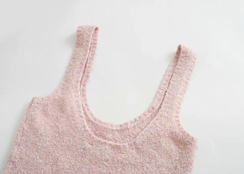 Splicing Single-breasted Lantern Sleeve Cardigan Sweaters Tank Tops