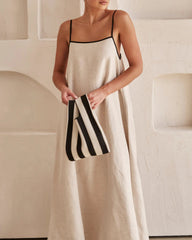 Vacation Suspenders Tube Top Maxi Dresses