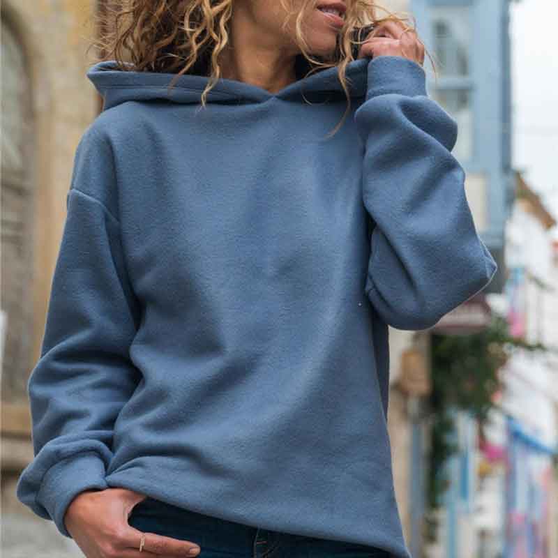 Women's Solid-color Hoodies Pullover Sweatshirt