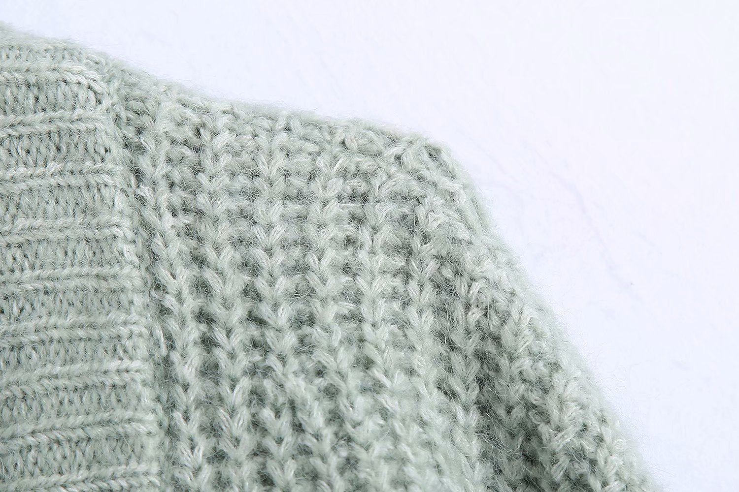 V-neck Single-breasted Knit Oversize Cardigans