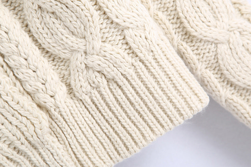 Thick Fur Pile Fleece Collar Knit Splicing Single-breasted Outerwear