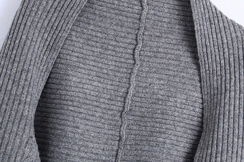 Stripe Tube Tops Cardigans Sweaters Two-piece Set