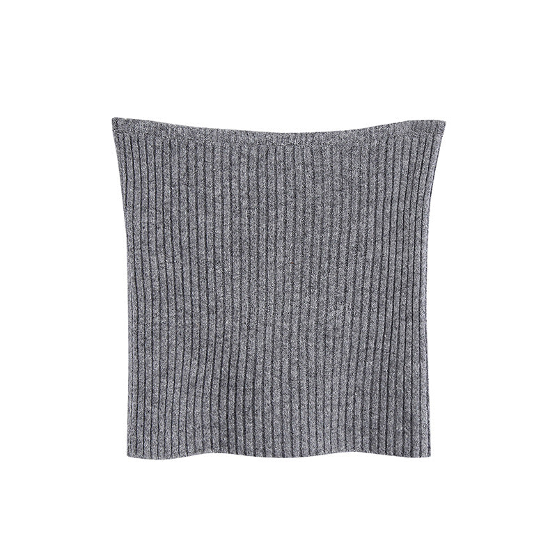 Stripe Tube Tops Cardigans Sweaters Two-piece Set