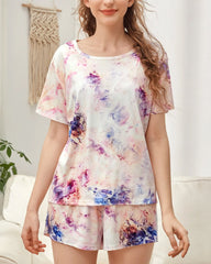 Tie Dye Tee T-Shirt Shorts Two-piece Loungewear