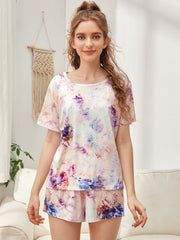 Tie Dye Tee T-Shirt Shorts Two-piece Loungewear