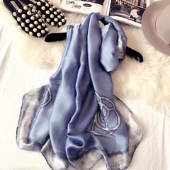 Vogue Silkly Scarf for Women Lightweight Floral Shawl Wraps Holiday Scarf Gift Scarves Women