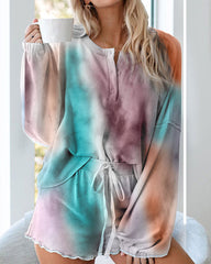 Tie-Dye Two-piece T-Shirt Shorts Loungewear