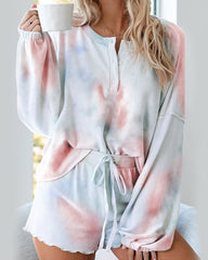 Tie-Dye Two-piece T-Shirt Shorts Loungewear