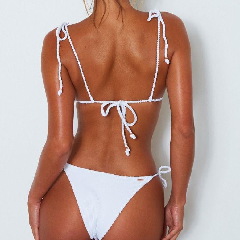 Summer Plain Vacation Bikini Swimwear