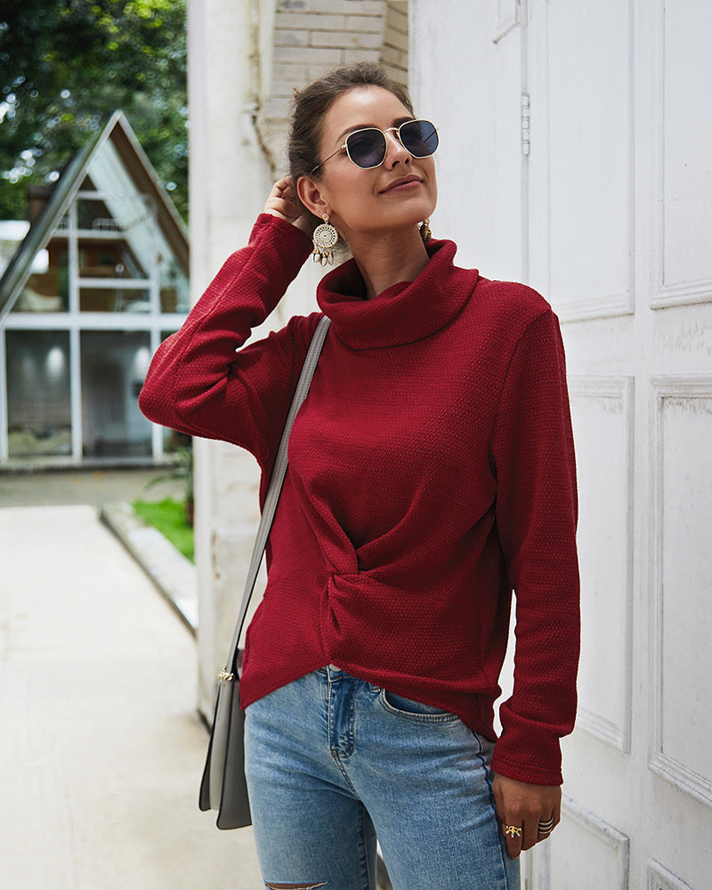 Women Turtleneck Long Sleeve Sweater