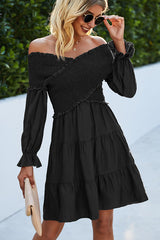 Stringy Selvedge Long Sleeve High Waist Dress