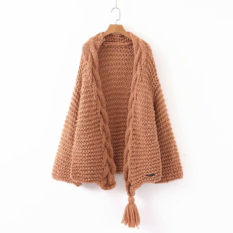 Women's Tassel Knitted Coat