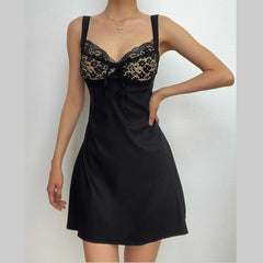 Short sleeve solid lace hem zip-up backless mini dress