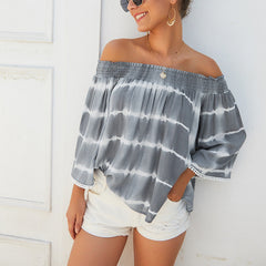 Women's One Off Shoulder Loose Shirt Blouse