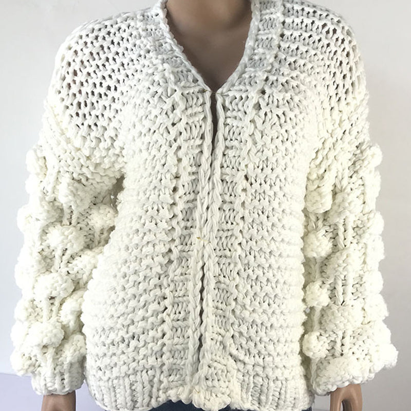 Women's Lantern Sleeve Cardigan Sweater