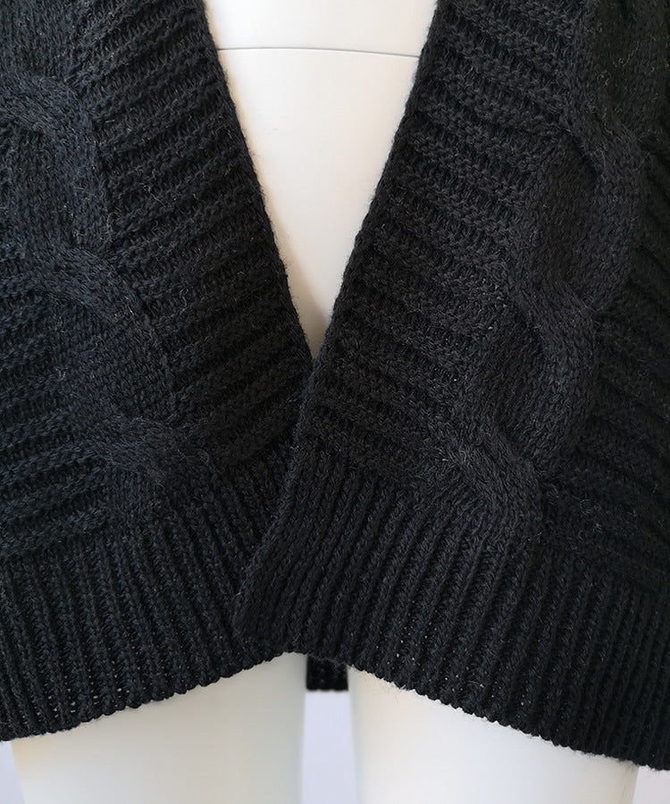 Solid Color Knit Long Cardigan Plus Size S-3XL