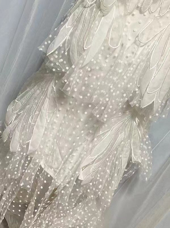 Rhea See-Through Tiered Ruffled Dress
