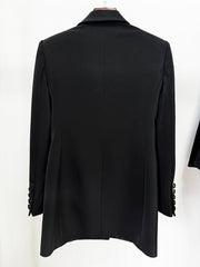 Anne Long Sleeve Collared Crystal Embellished Blazer