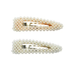 Vintage Faux Pearl Wrapped Hairpins  Gold/Silver Metal Alloy Hair Clip