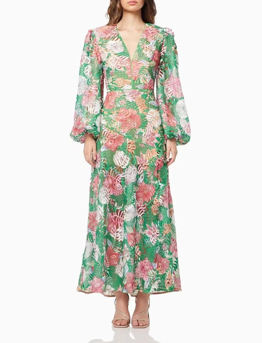 Charlie Floral Cutout Maxi Dress