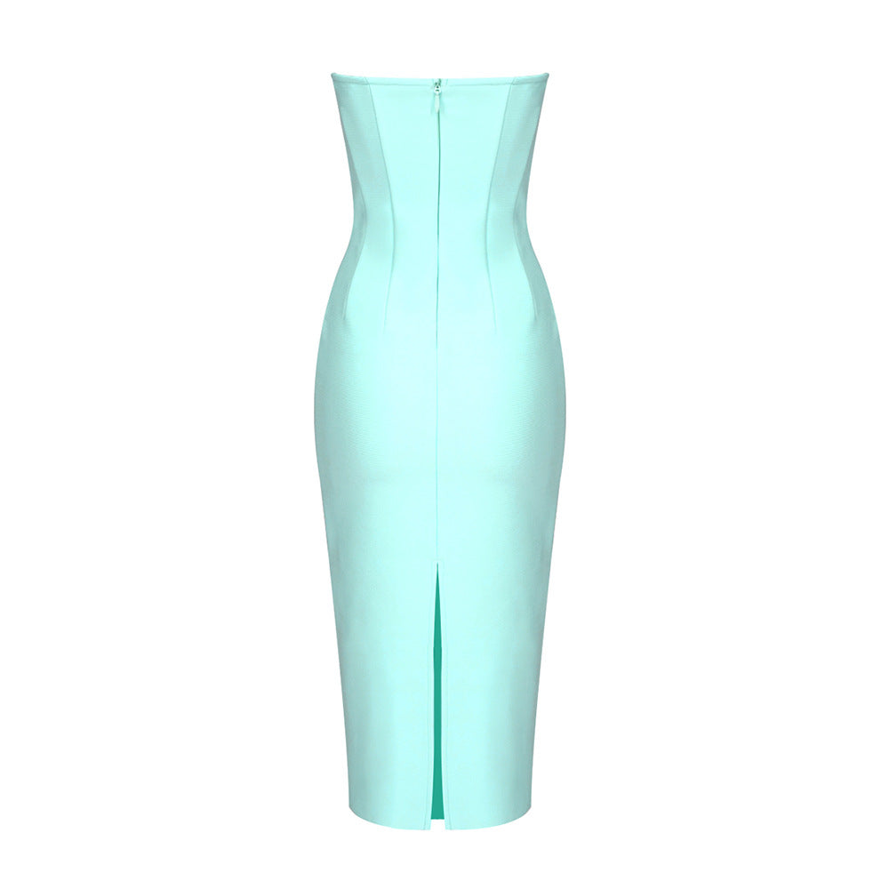 Gabriela Strapless Crystal Bandage Dress