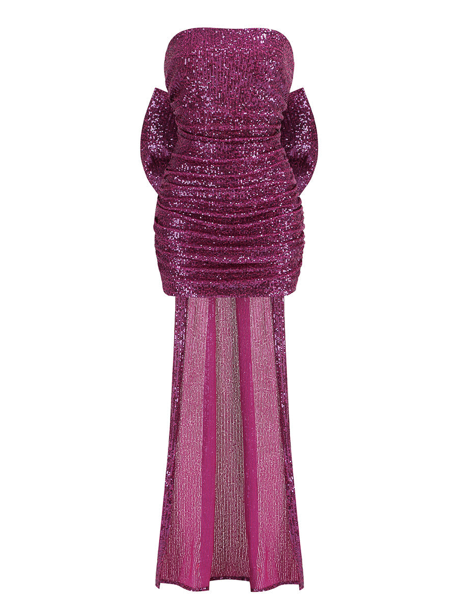 Mary back bow mini Dress