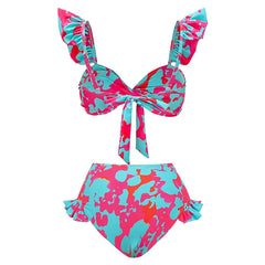 Maureen Printed Ruffle Bikini Swimsuit