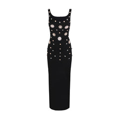 Michelle Sleeveless Square Neck Printed Maxi Dress