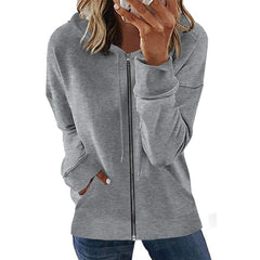 Women Zip Up Hoodies Fleece Lined Tunic Sweatshirt Long Casual Hoodie Jacket with Pockets - Zeagoo (Us Only)