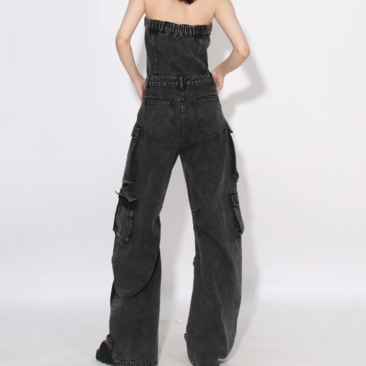 Samantha Strapless Denim Jumpsuit