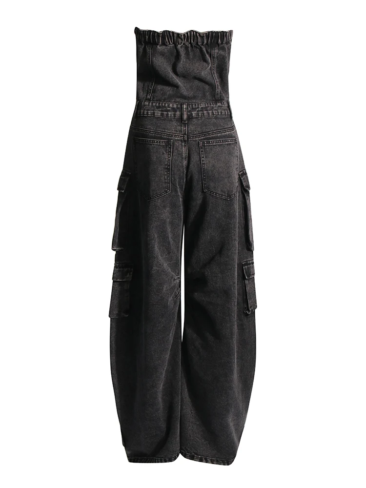 Samantha Strapless Denim Jumpsuit